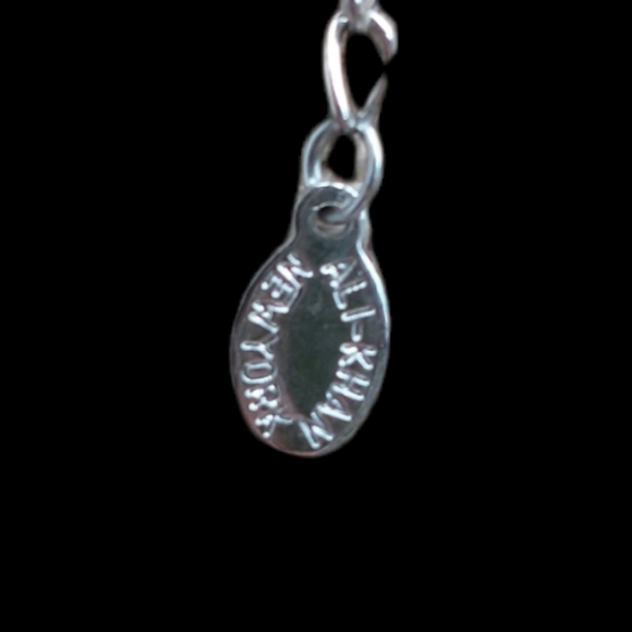 Ali-Khan necklace multi stand rhinestone ab beads silver tone - Picture 6 of 7